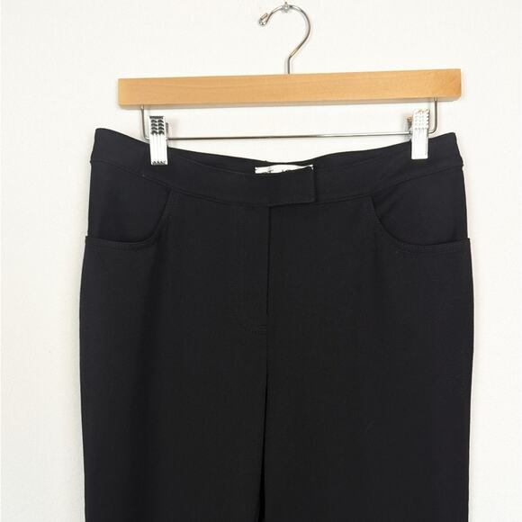 St. John Evening Black Embroidered Flare Leg Pants Size 8 - Picture 4 of 8